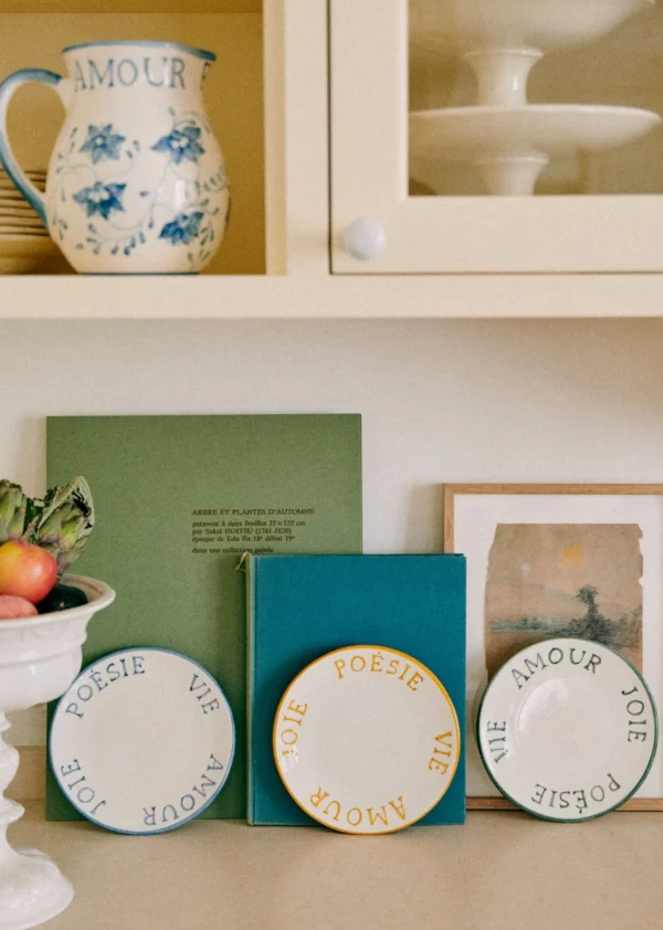 Sezane Coffret De 3 Assiettes Poème- La Vaisselle
