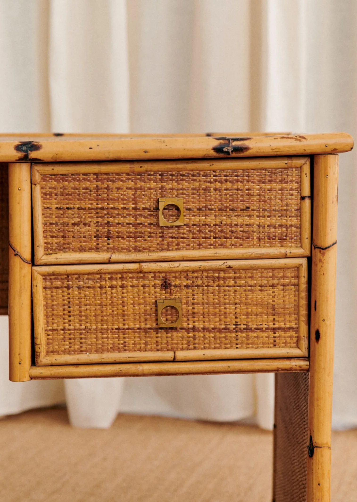 Sezane Ensemble Bureau Et Chaise Dans Le Style Dal Vera Années 1960 - N°2- La Sélection Vintage