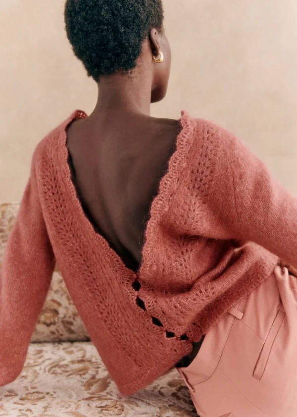 Sezane Pull Marylis - Création Rose- Maille
