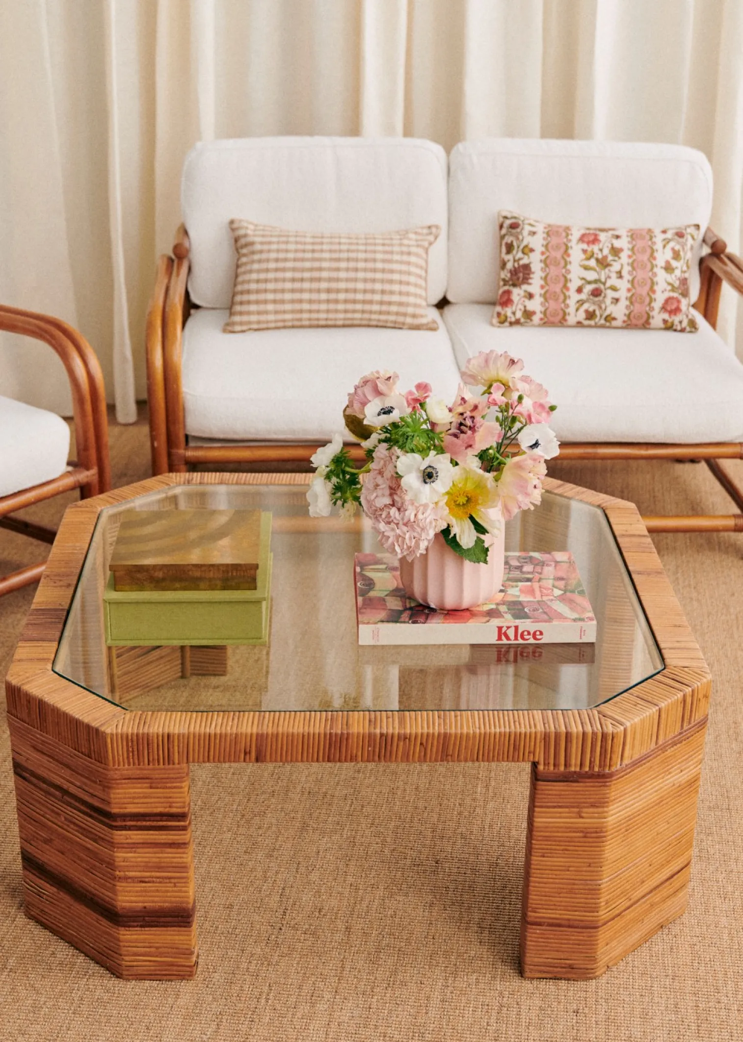 Sezane Table Basse Octogonale En Marqueterie De Vintage- La Sélection Vintage