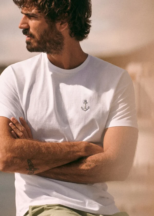 Sezane T-Shirt Ancre- T-shirts | Le Bain